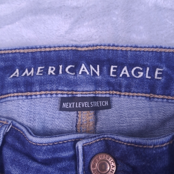 American Eagle Outfitters Blue Distressed Skinny Jeans - Picture 5 of 16